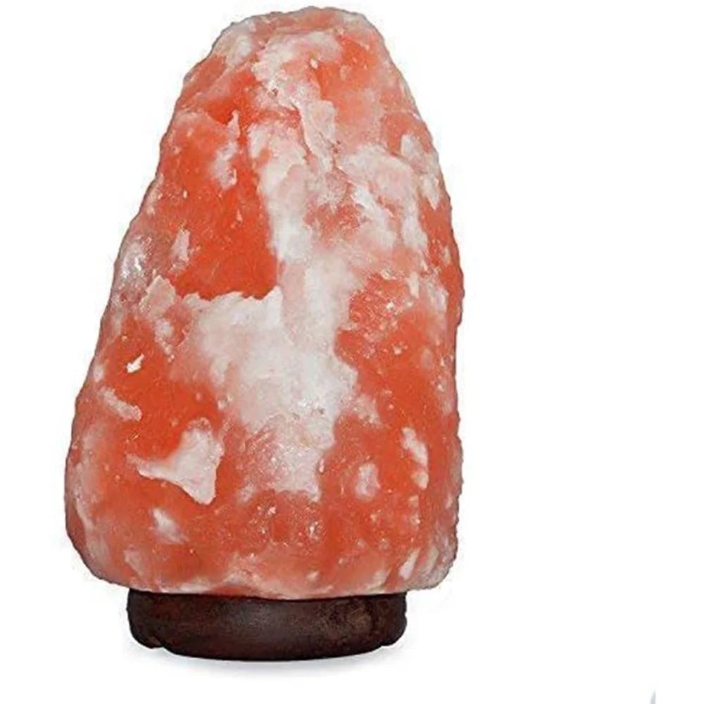 7 Inch Himalayan Salt Lamp with Dimmer Cord - Night Light Natural Crystal Rock Classic Wood Base Authentic from Pakistan