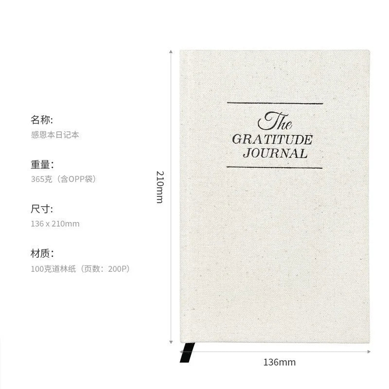 Thanksgiving Planner A5 Linen Notebook Gratitude & Reflection Daily Journal