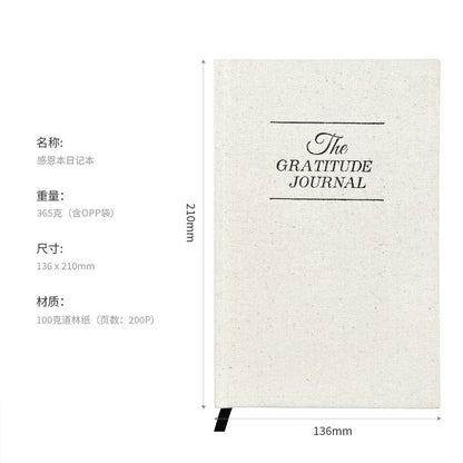 Thanksgiving Planner A5 Linen Notebook Gratitude & Reflection Daily Journal