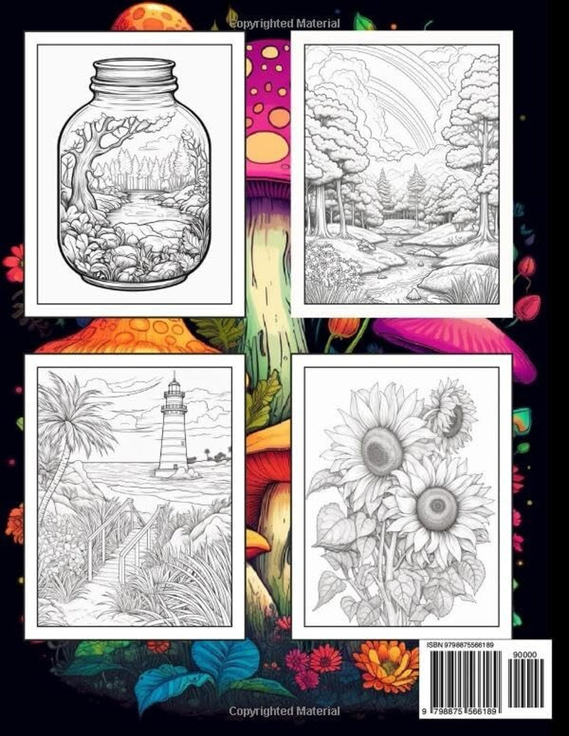 Stress Relief Coloring Book for Adults: Large Print Adult Colouring Book New