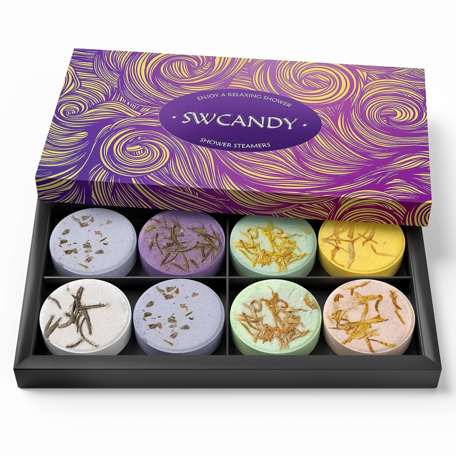 Shower Steamers Aromatherapy Birthday Gifts for Women -  8 Pcs Stocking Stuffers White Elephant Gifts for Adults Mom Men Teen Self Care with Natural Essential Oils Relaxation Home SPA Christmas