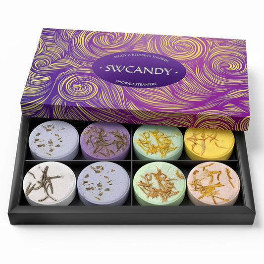 Shower Steamers Aromatherapy Birthday Gifts for Women -  8 Pcs Stocking Stuffers White Elephant Gifts for Adults Mom Men Teen Self Care with Natural Essential Oils Relaxation Home SPA Christmas