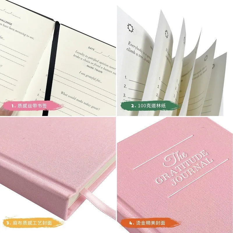 Thanksgiving Planner A5 Linen Notebook Gratitude & Reflection Daily Journal