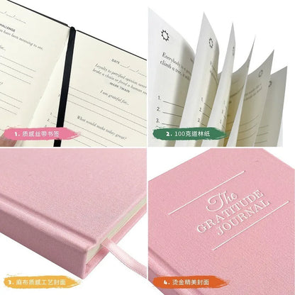 Thanksgiving Planner A5 Linen Notebook Gratitude & Reflection Daily Journal