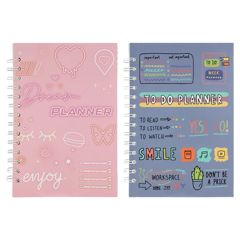 Undated Weekly Planner Weekly Goals Notebook A5 to Do List Planner Habit Tracker Journal with Spiral Binding