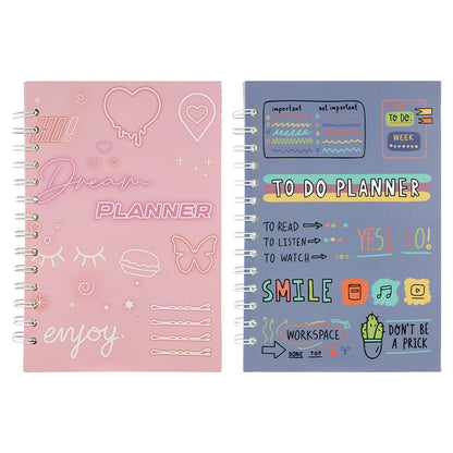 Undated Weekly Planner Weekly Goals Notebook A5 to Do List Planner Habit Tracker Journal with Spiral Binding
