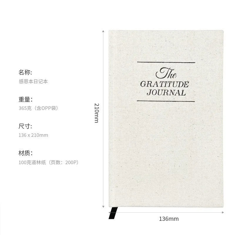 Thanksgiving Planner A5 Linen Notebook Gratitude & Reflection Daily Journal