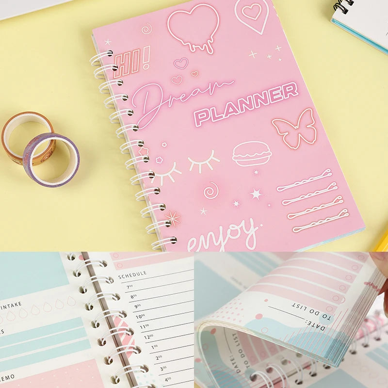 Undated Weekly Planner Weekly Goals Notebook A5 to Do List Planner Habit Tracker Journal with Spiral Binding