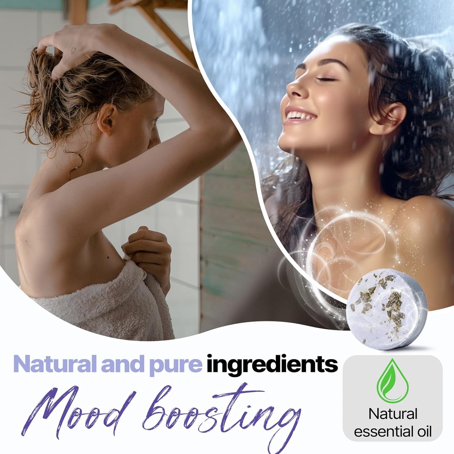 Shower Steamers Aromatherapy Birthday Gifts for Women -  8 Pcs Stocking Stuffers White Elephant Gifts for Adults Mom Men Teen Self Care with Natural Essential Oils Relaxation Home SPA Christmas