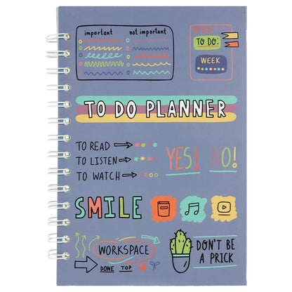 Undated Weekly Planner Weekly Goals Notebook A5 to Do List Planner Habit Tracker Journal with Spiral Binding