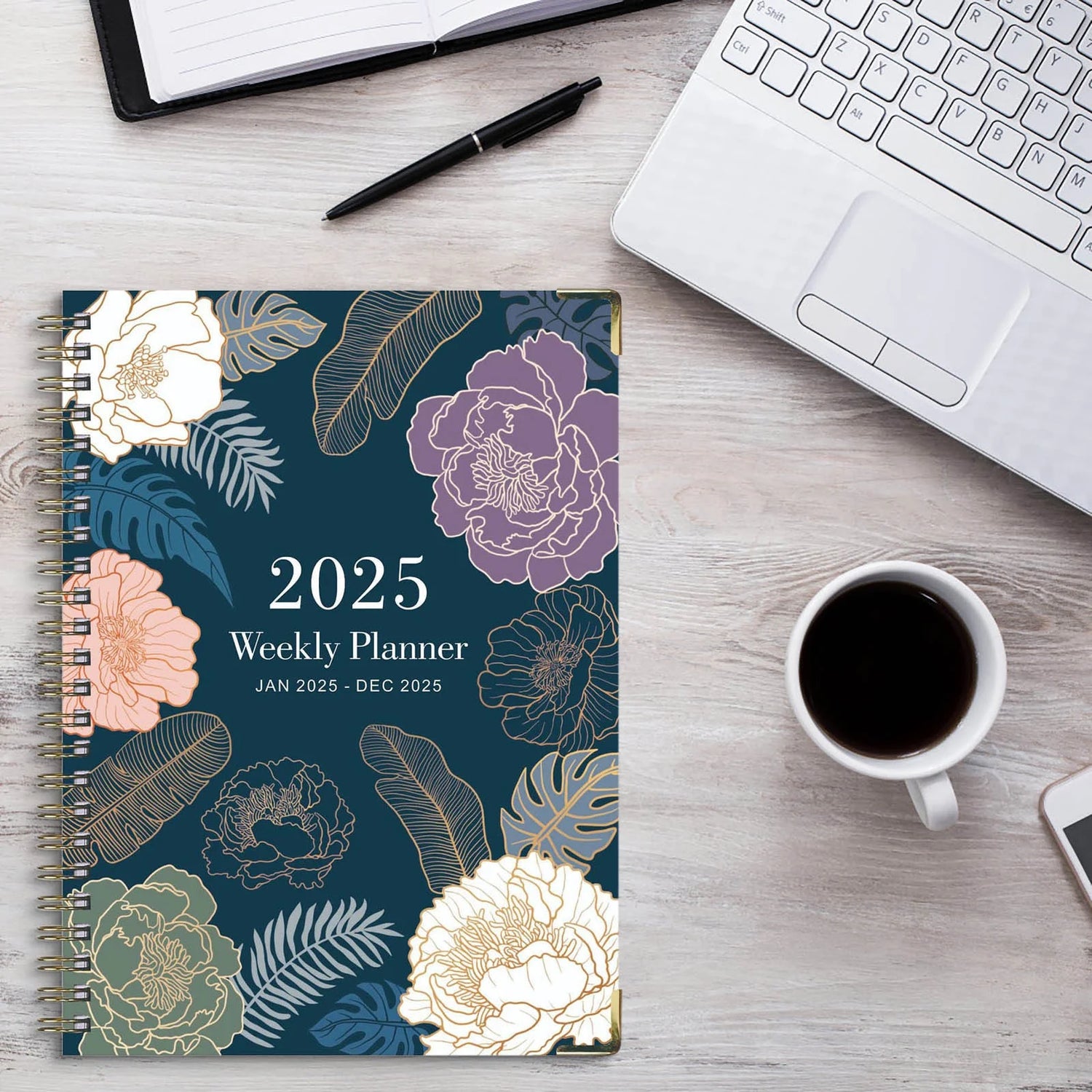 2025 Planner, A5 Weekly and Monthly Planners with Tabs, Spiral Bound Daily Calendar 2025, Agenda Organizers from Jan. to Dec., Hardcover Habit Tracker Journal 6.2" X 8.5" (F)
