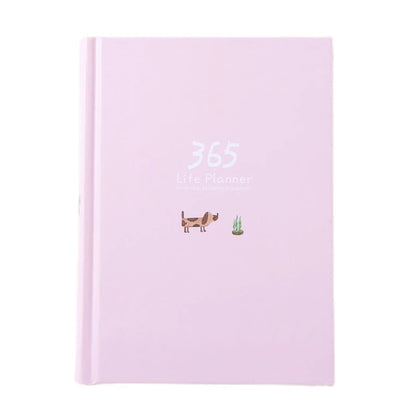 365 Planner Agenda Notebook Colorful Inner Page Illustration Yearly Daily Plan Journal Diary Book Record Life Stationery Gifts